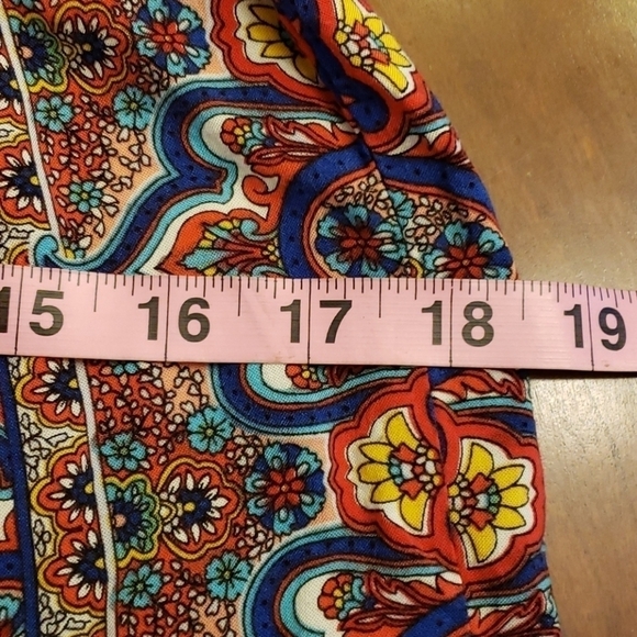 BeBob Boho Strapless Romper M VGUC Orange & Blue - Picture 10 of 12